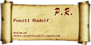 Posztl Rudolf névjegykártya