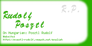 rudolf posztl business card